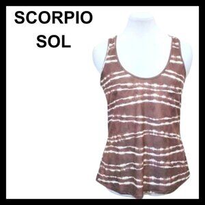 NWT SCORPIO SOL Warrior key hole tie dye active tank